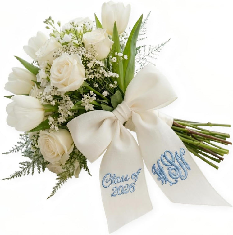 Personalized Embroidered Bouquet Sash — 1 - Class of 2026