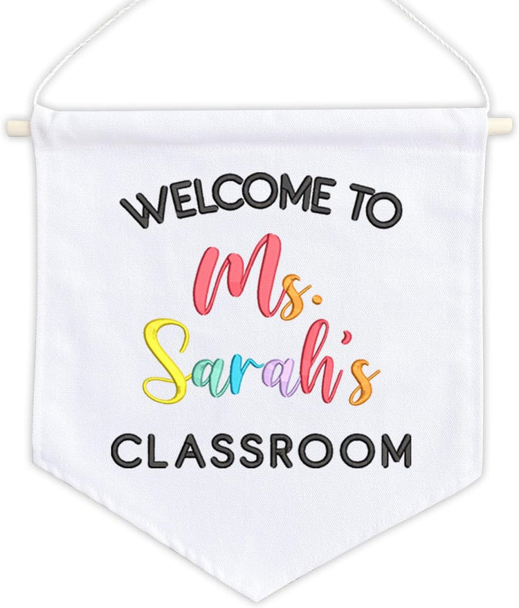 Personalized Embroidered Teacher Banner — 2