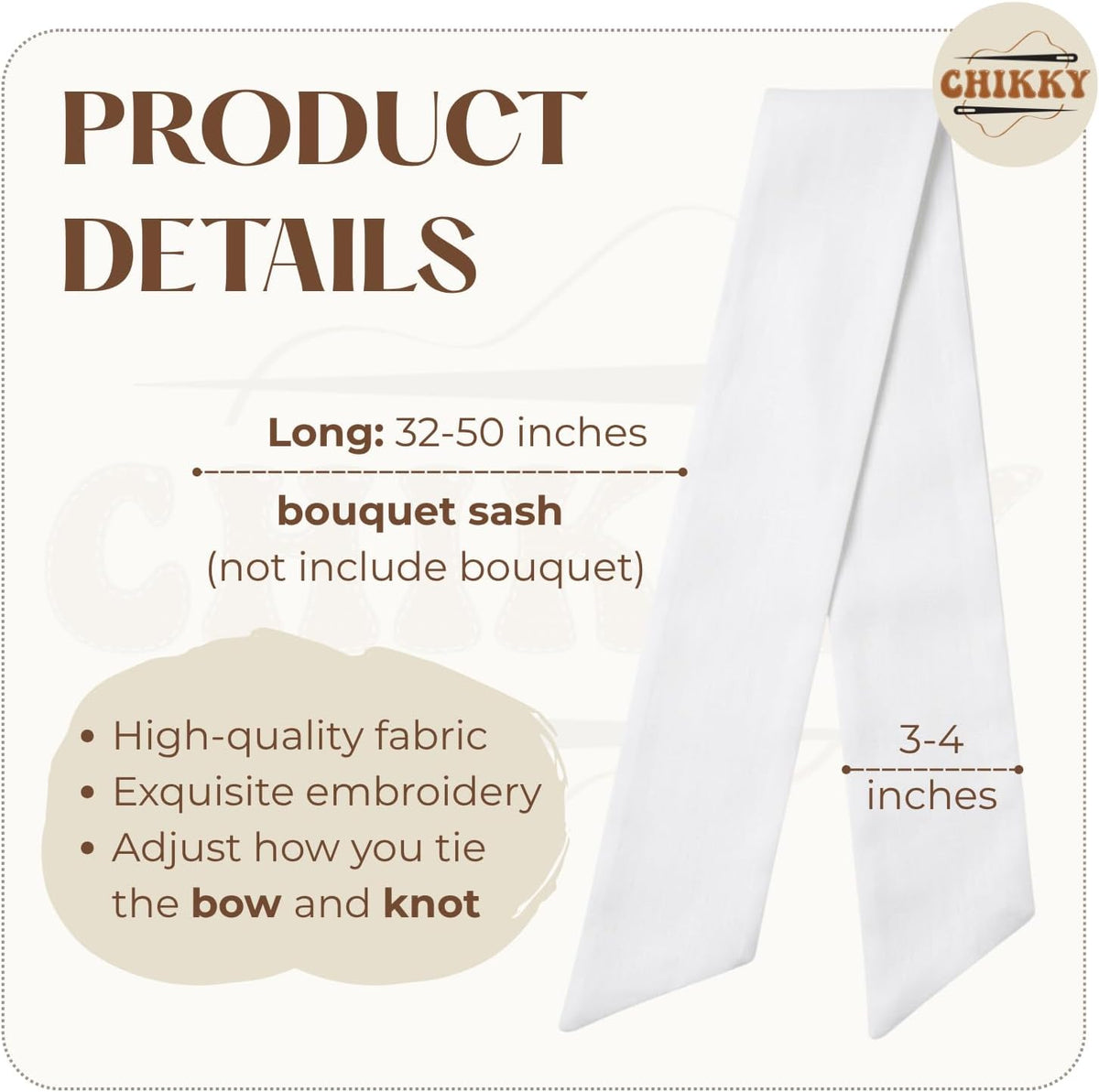 Personalized Embroidered Bouquet Sash — 1 - Class of 2026 — image 8