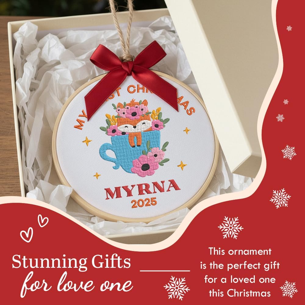 Personalized Baby's First Christmas Ornament — 4 — image 7