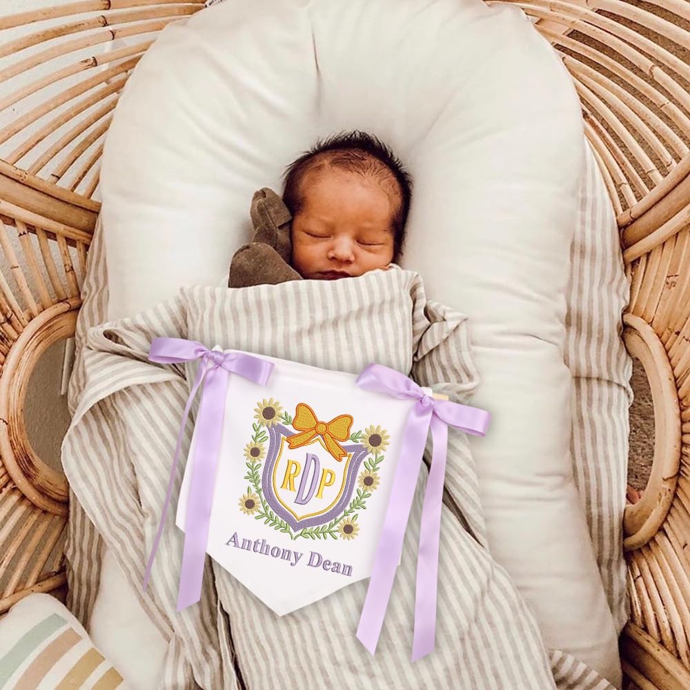 Personalized Embroidered Baby Name Banner — 14 — image 3