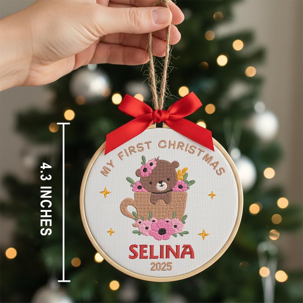 Personalized Baby's First Christmas Ornament — 5 — image 3