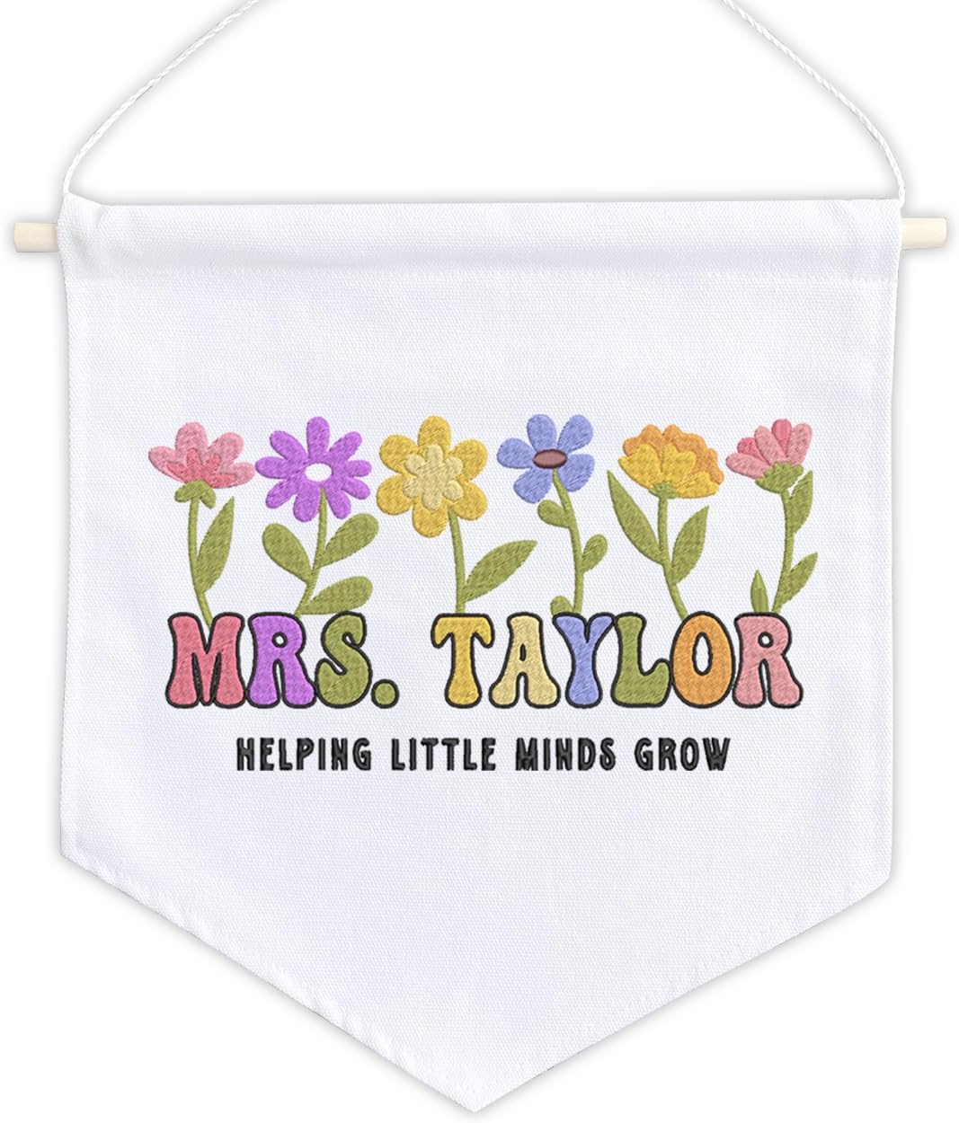 Personalized Embroidered Teacher Banner — 8