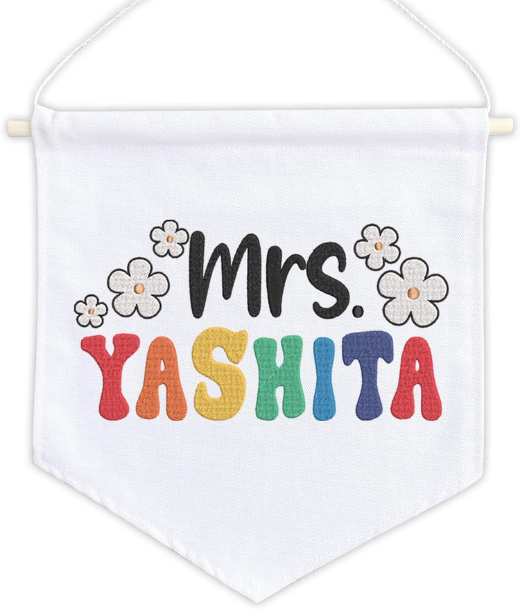 Personalized Embroidered Teacher Banner — 5