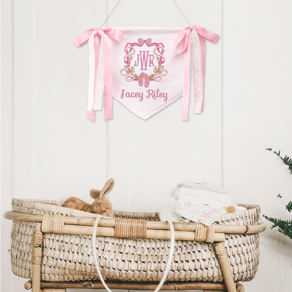 Personalized Embroidered Baby Name Banner — 2 — image 3