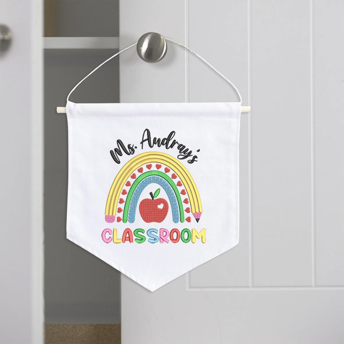 Personalized Embroidered Teacher Banner — 7 — image 4