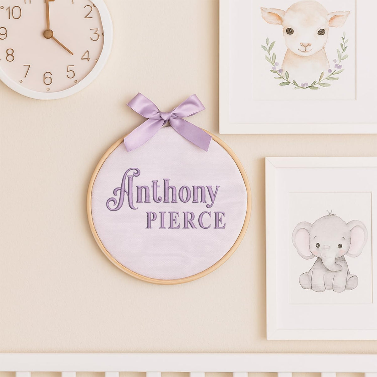 Personalized Embroidered Baby Name Hoop — 15 — image 6