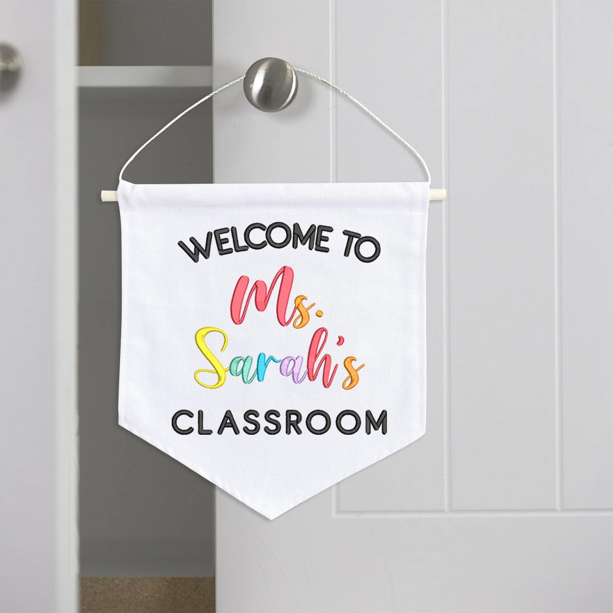 Personalized Embroidered Teacher Banner — 2 — image 4