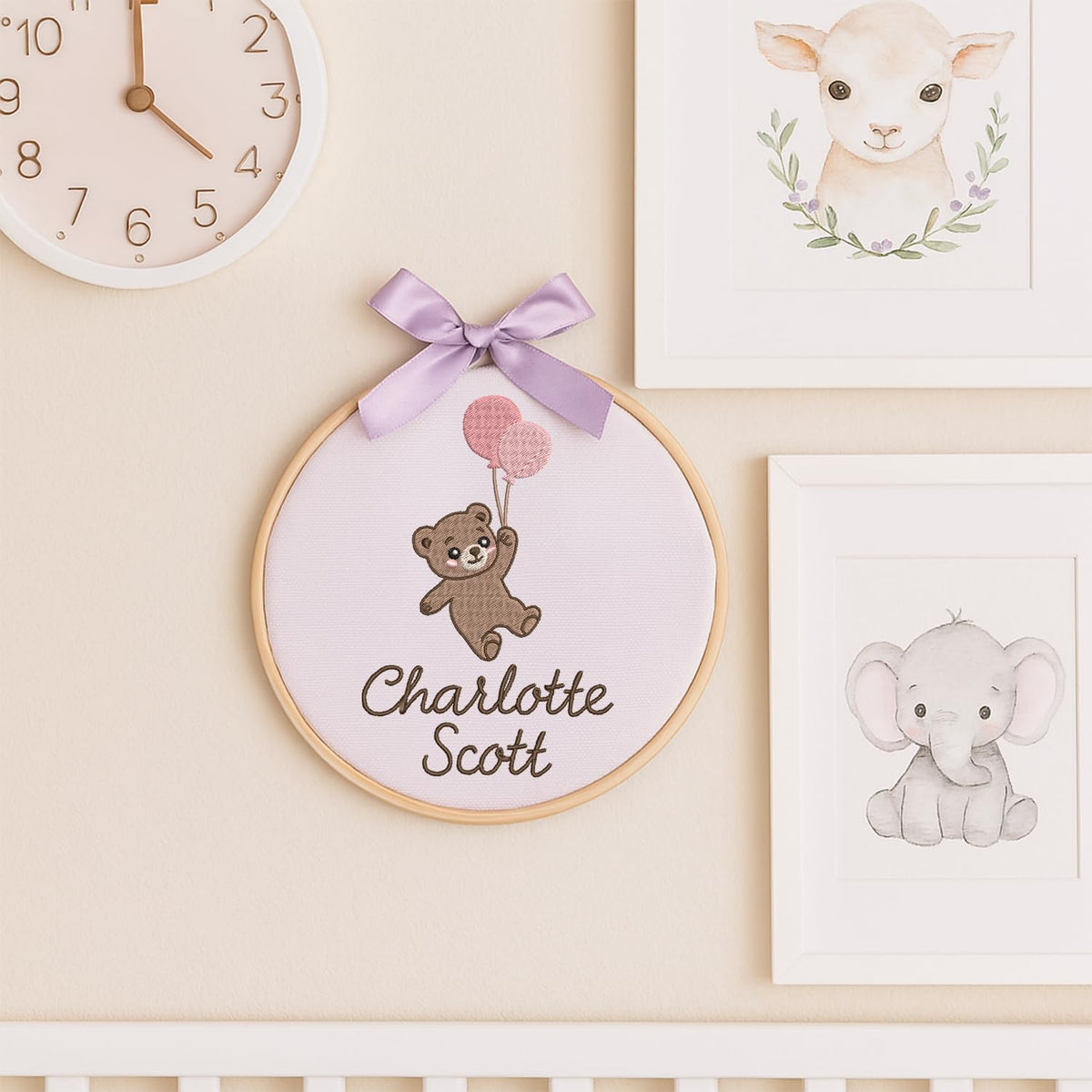 Personalized Embroidered Baby Name Hoop — 3 — image 7
