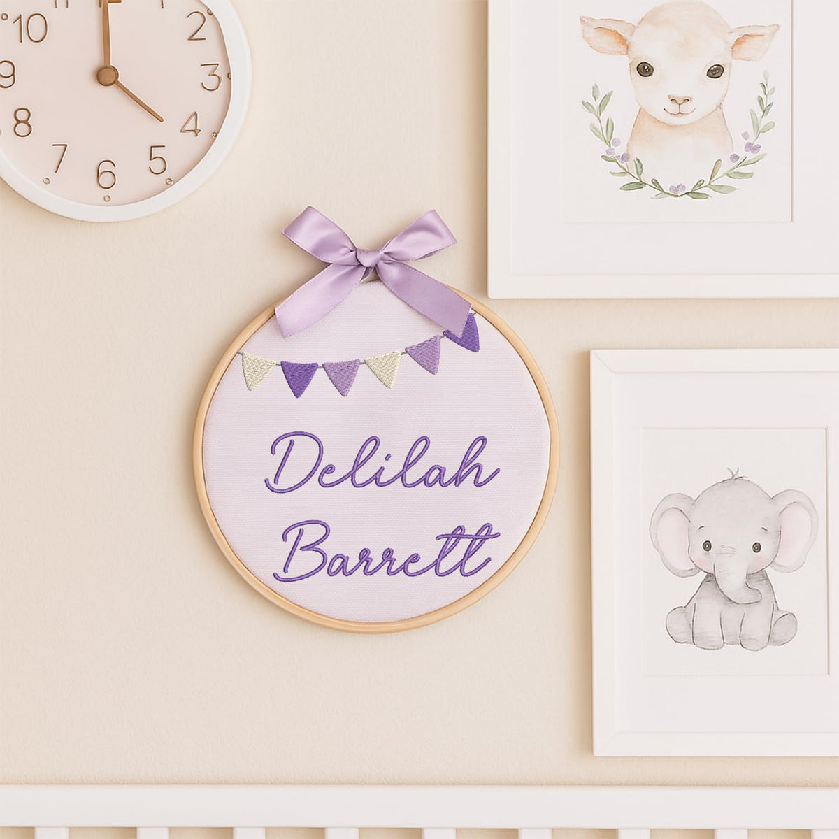 Personalized Embroidered Baby Name Hoop — 7 — image 7