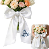 Personalized Embroidered Bouquet Sash — 8 - Monogram