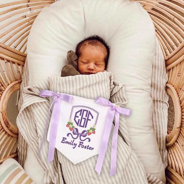 Personalized Embroidered Baby Name Banner — 6 — image 2