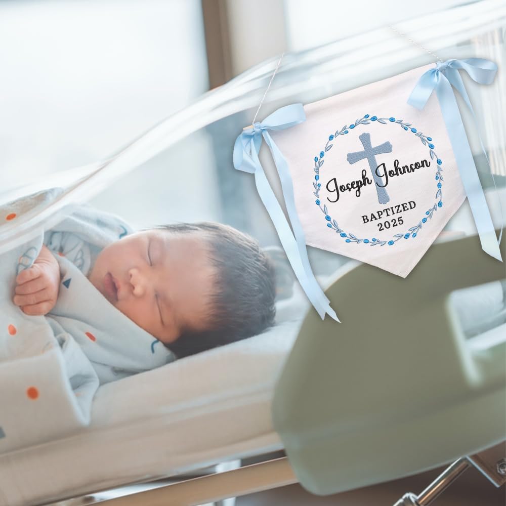 Personalized Embroidered Baby Name Banner — 4 — image 8