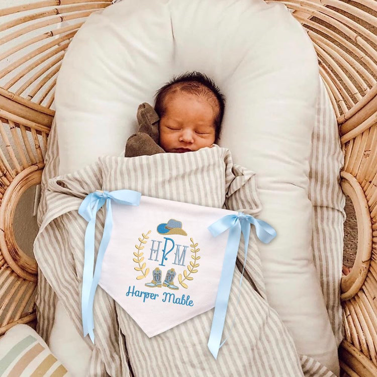 Personalized Embroidered Baby Name Banner — 11 — image 2