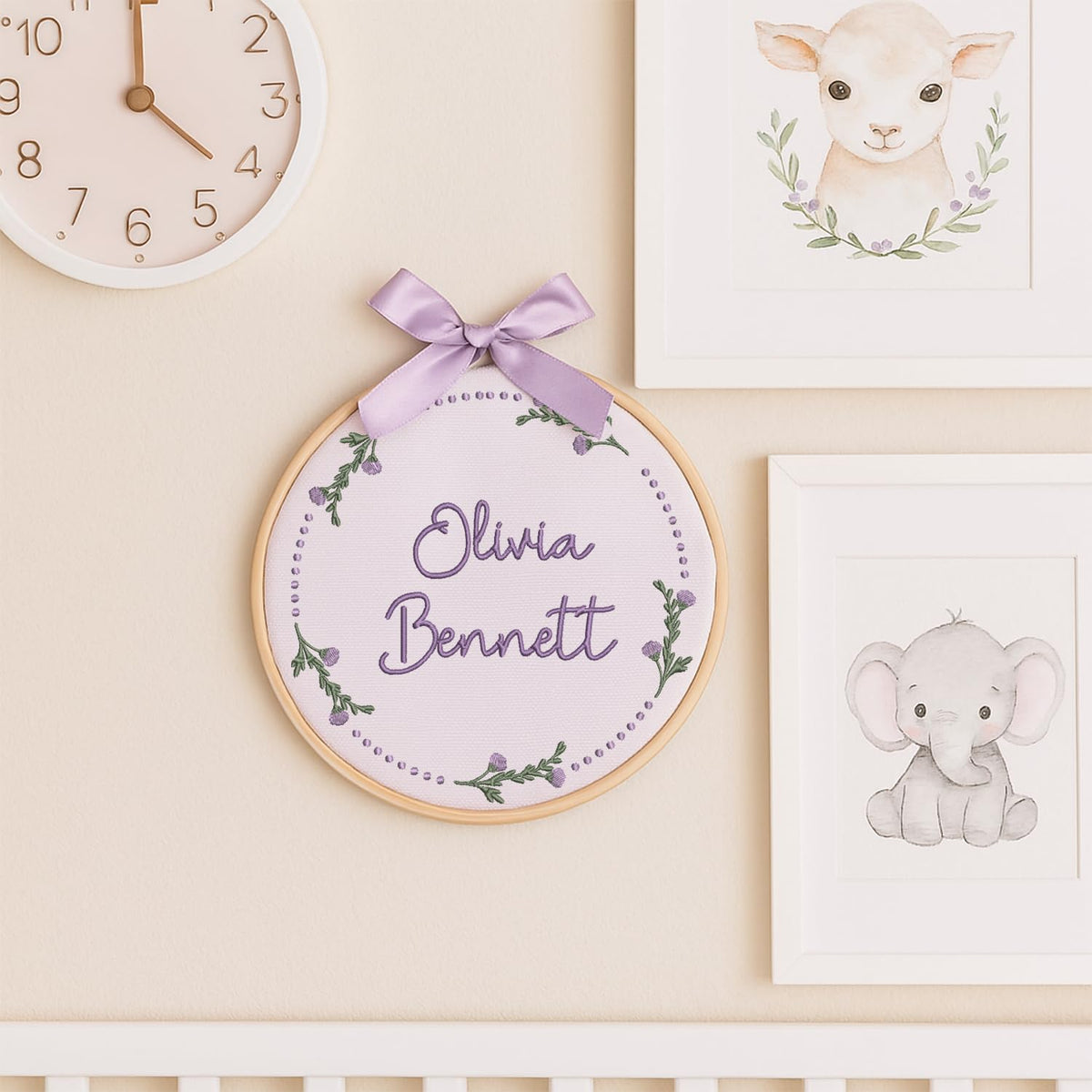 Personalized Embroidered Baby Name Hoop — 6 — image 7