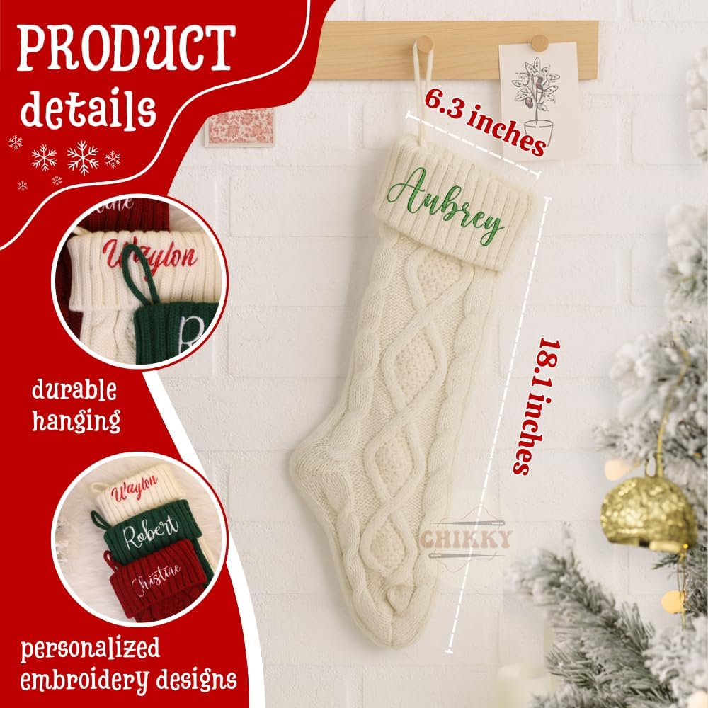 Personalized Embroidered Christmas Stocking — Style 3 — image 3