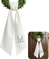Monogram Personalized Wreath Sash — 6 - Initial