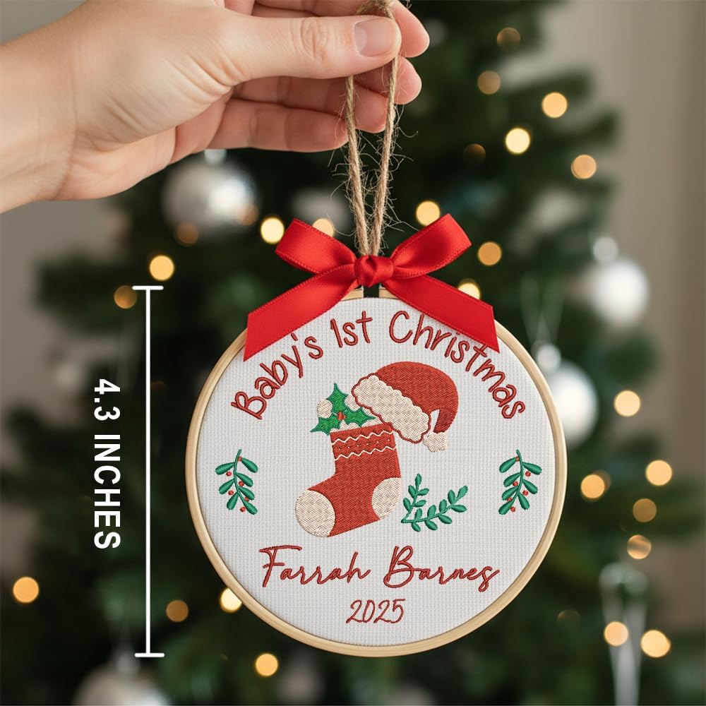 Personalized Baby's First Christmas Ornament — 10 — image 3