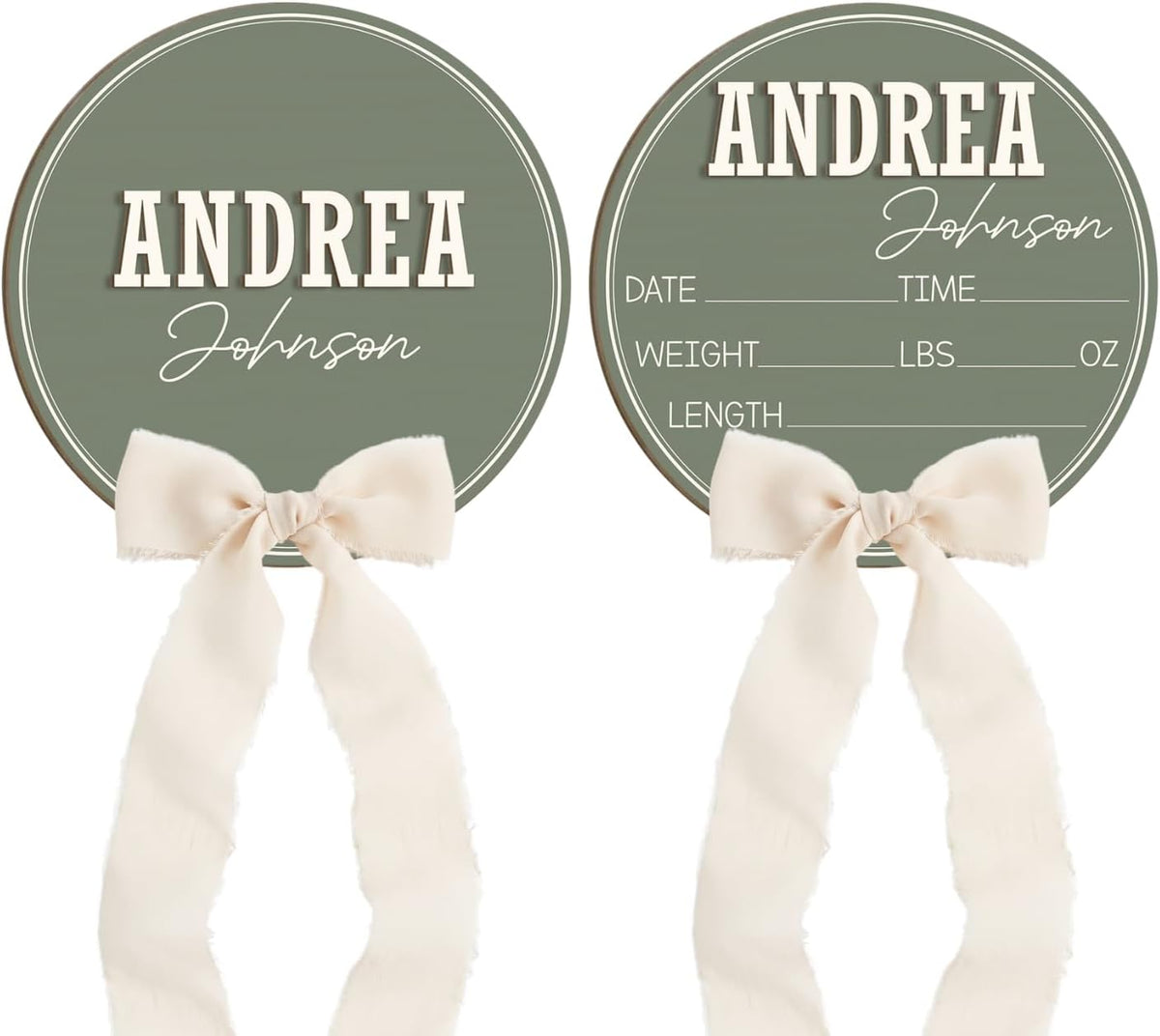 Personalized Wooden Birth Announcement Sign