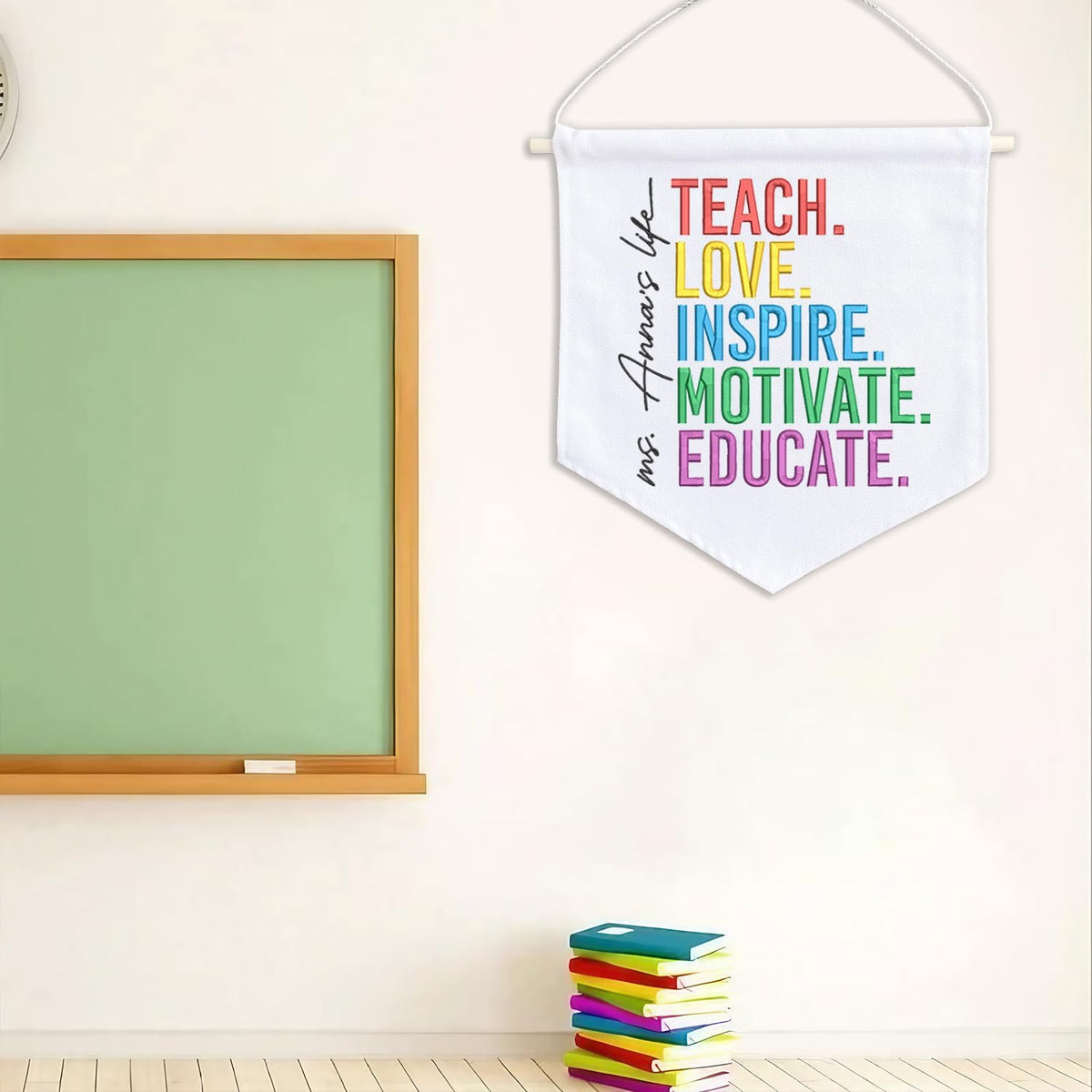 Personalized Embroidered Teacher Banner — 9 — image 8