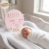 Personalized Wooden Birth Announcement Sign — image 3