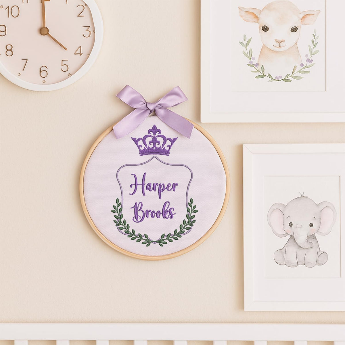 Personalized Embroidered Baby Name Hoop — 16 — image 7