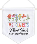 Personalized Embroidered Teacher Banner — 10