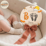 Personalized Wooden Birth Announcement Sign — image 2