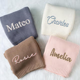 Personalized Knit Baby Blanket — 10 - Name — image 2