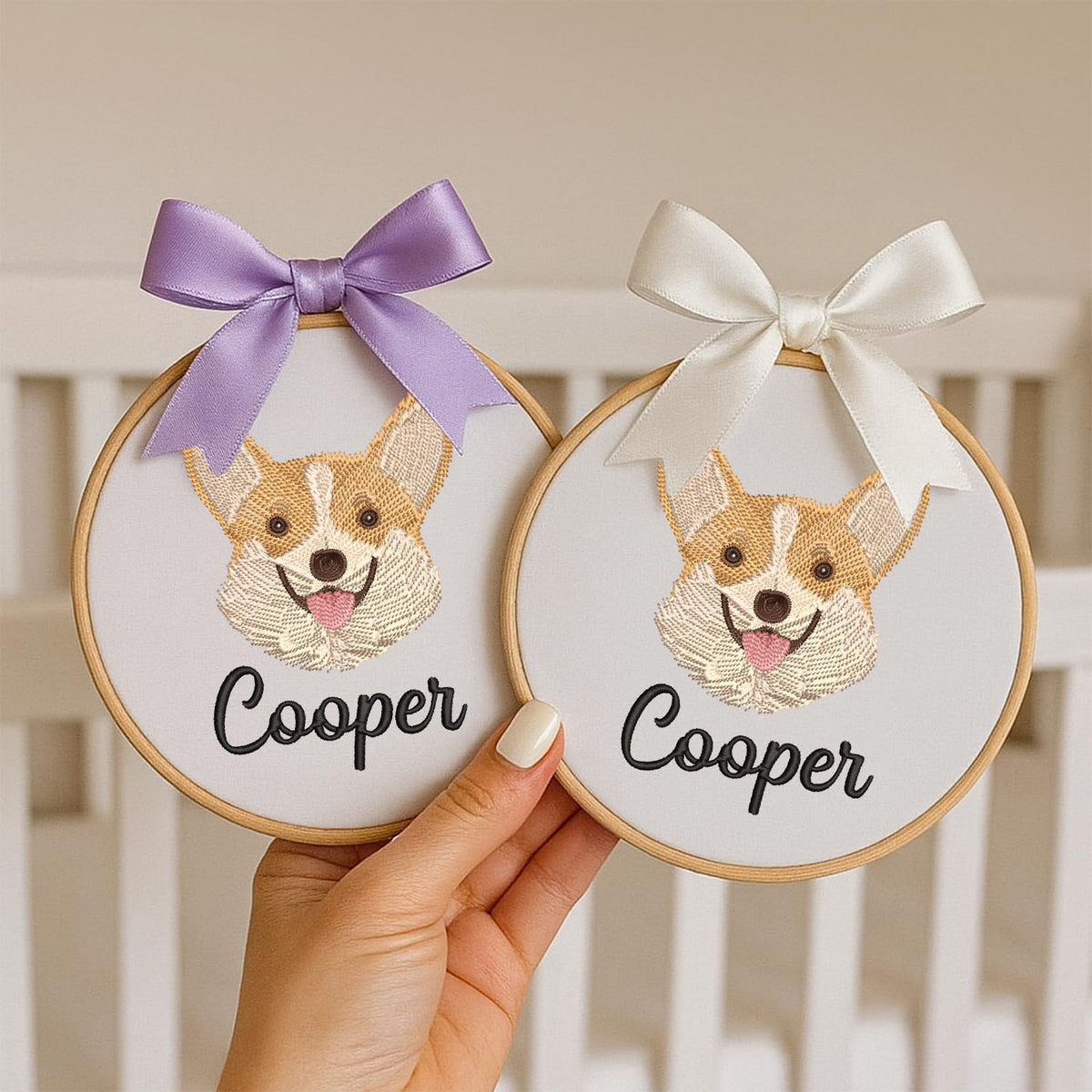 Personalized Embroidered Baby Name Hoop — 10 — image 3