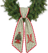 Christmas Personalized Wreath Sash