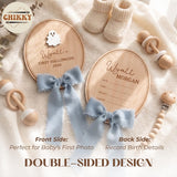 Personalized Wooden Birth Announcement Sign — image 7