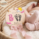 Personalized Wooden Birth Announcement Sign — image 2