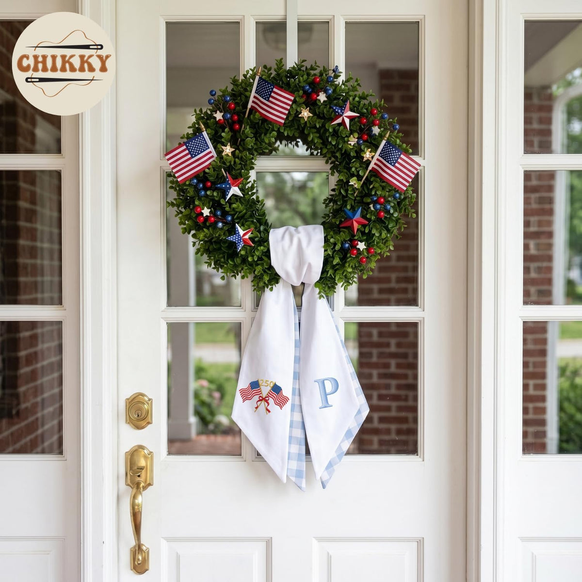 Patriotic Personalized Wreath Sash — 8 — image 5