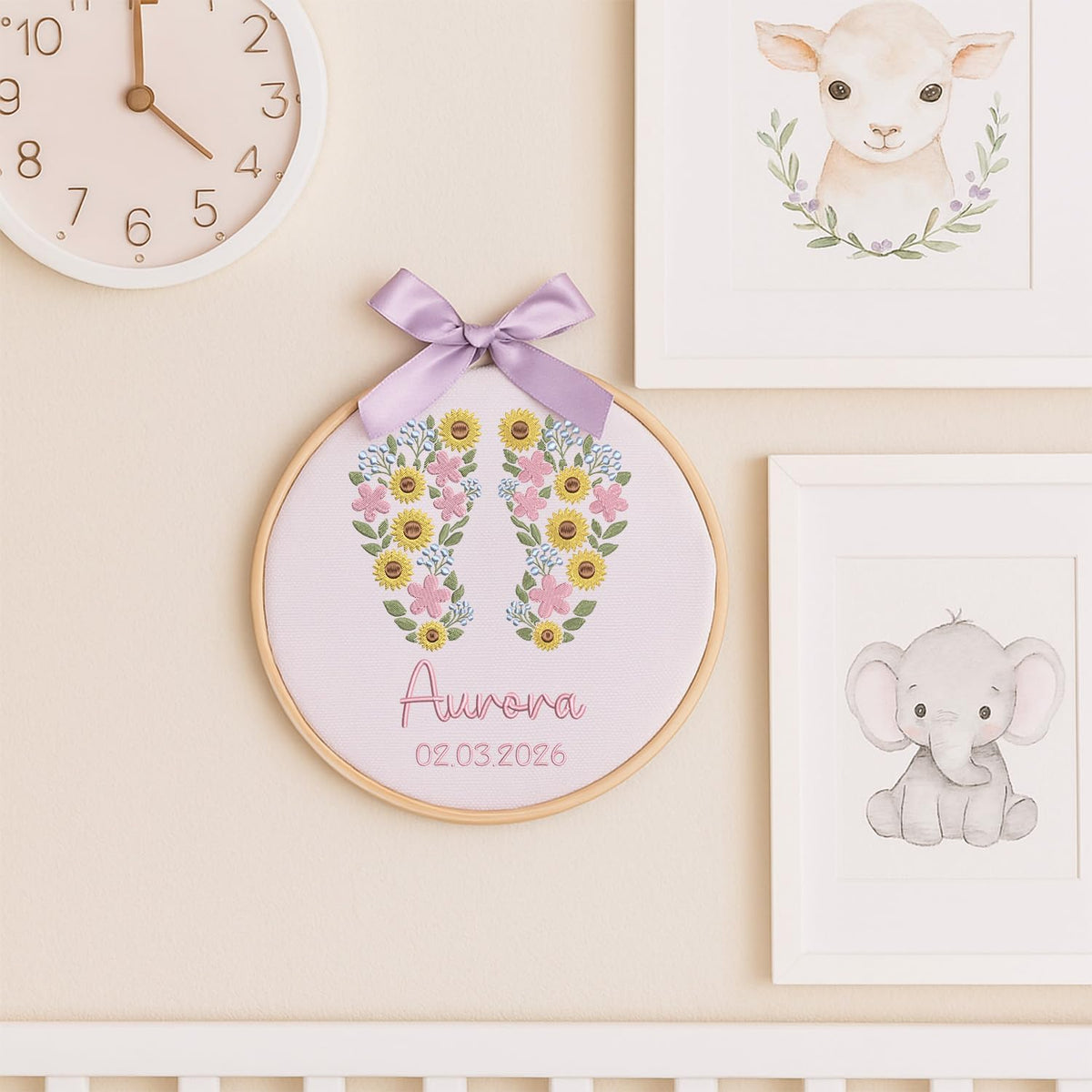 Personalized Embroidered Baby Name Hoop — 11 — image 7