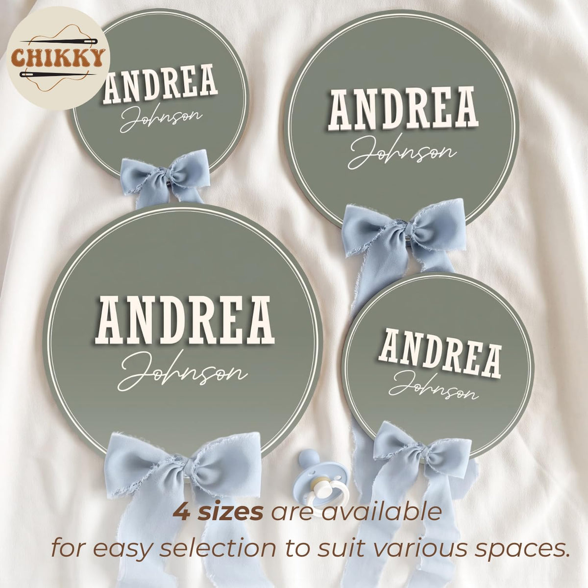 Personalized Wooden Birth Announcement Sign — image 6