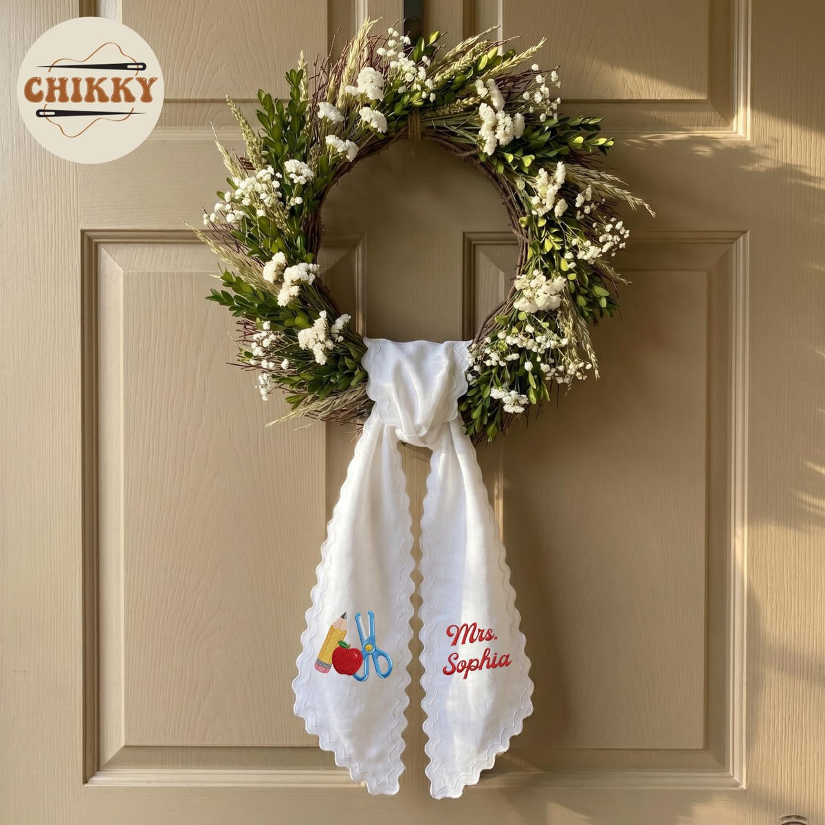 Monogram Personalized Wreath Sash — image 6