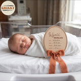 Personalized Wooden Birth Announcement Sign — image 5