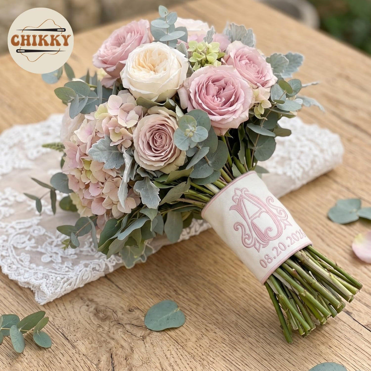 Personalized Embroidered Bouquet Sash — 3 — image 5