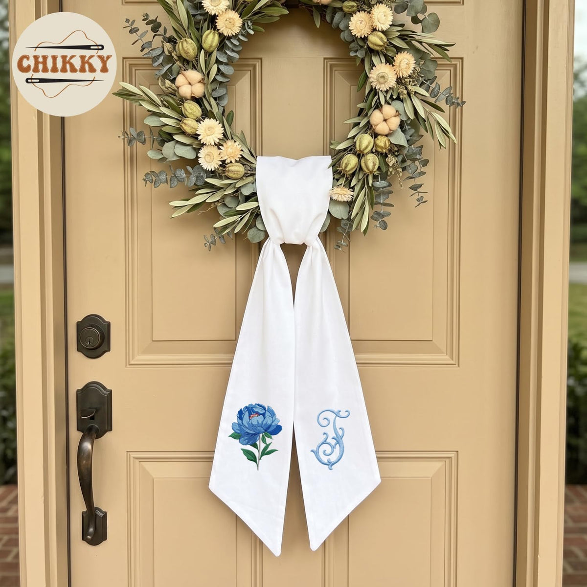 Christmas Personalized Wreath Sash — image 5