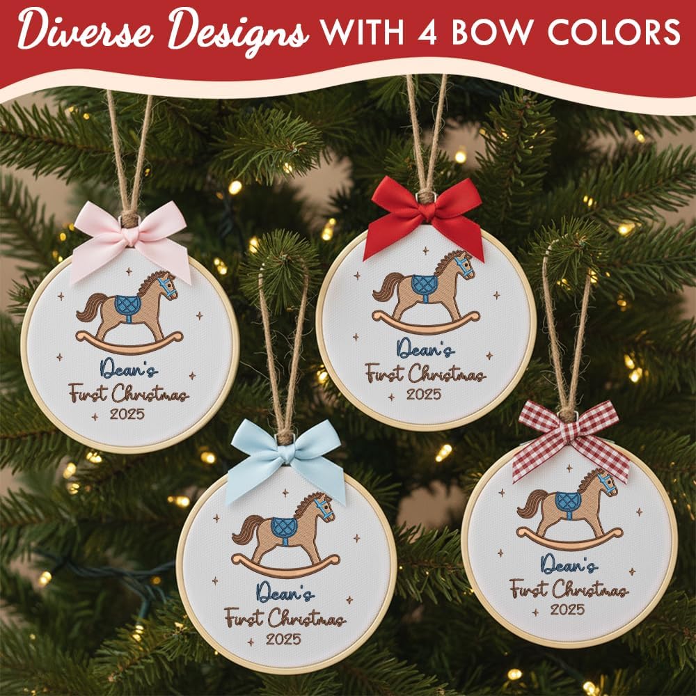 Personalized Baby's First Christmas Ornament — 7 — image 5