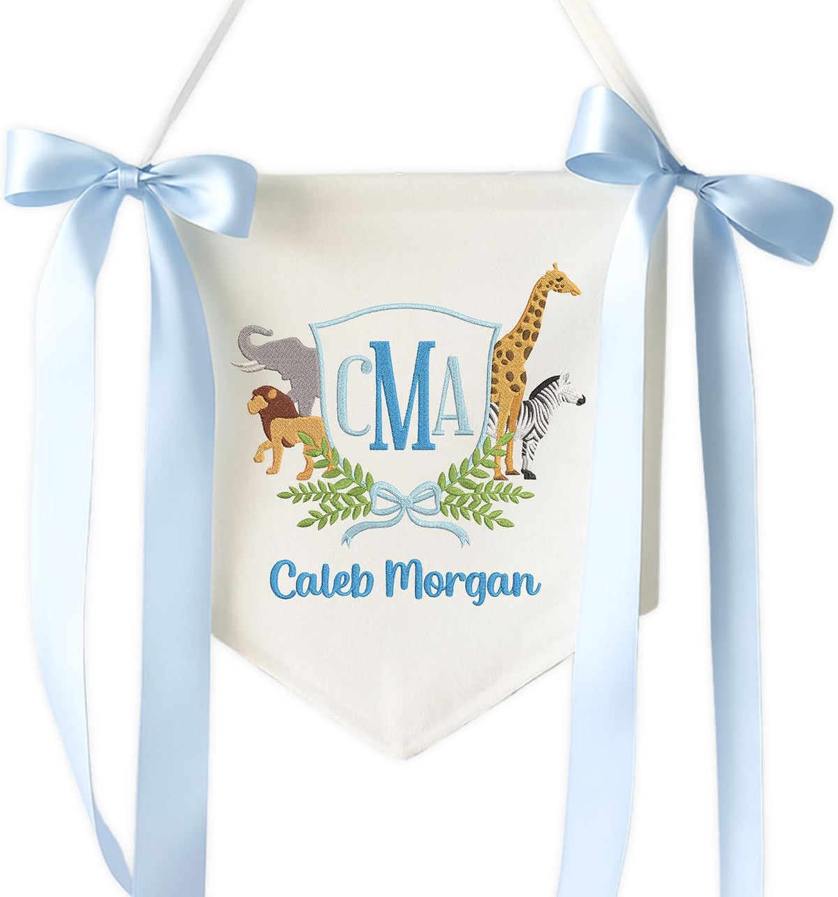 Personalized Embroidered Baby Name Banner — 10