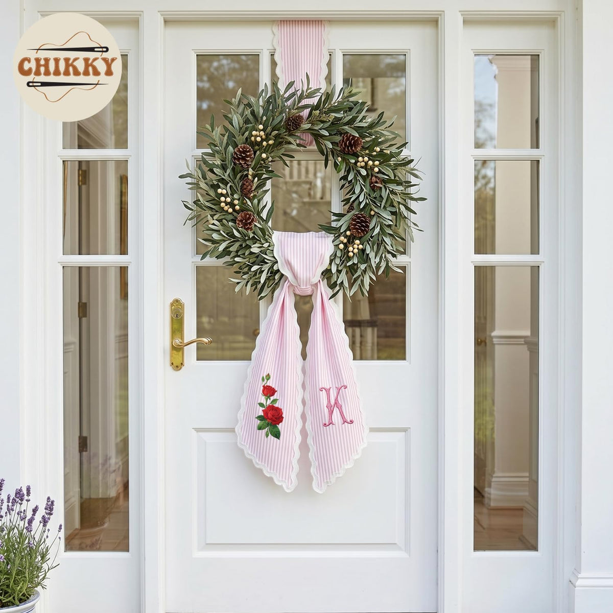 Christmas Personalized Wreath Sash — image 2