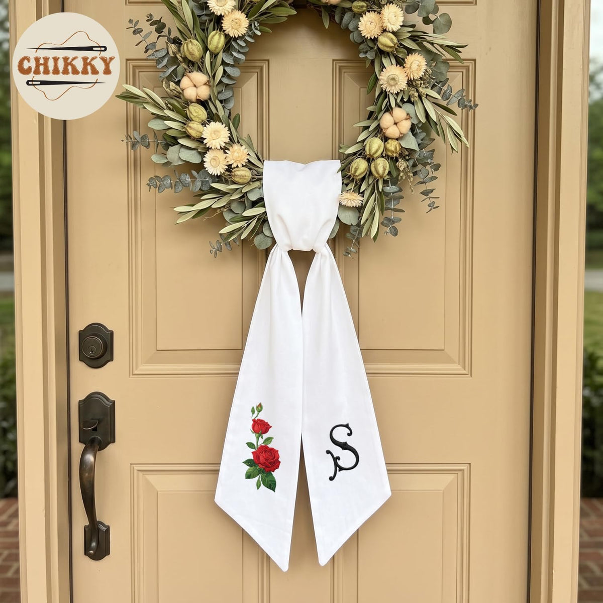 Christmas Personalized Wreath Sash — image 5
