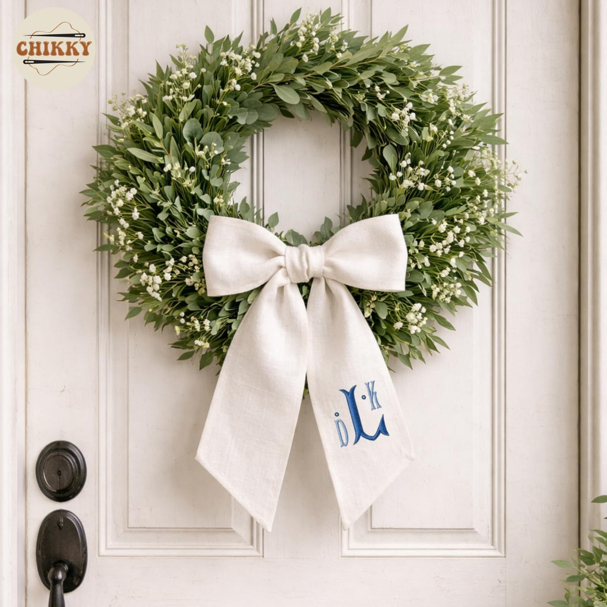 Monogram Personalized Wreath Sash — 3 - Monogram — image 5