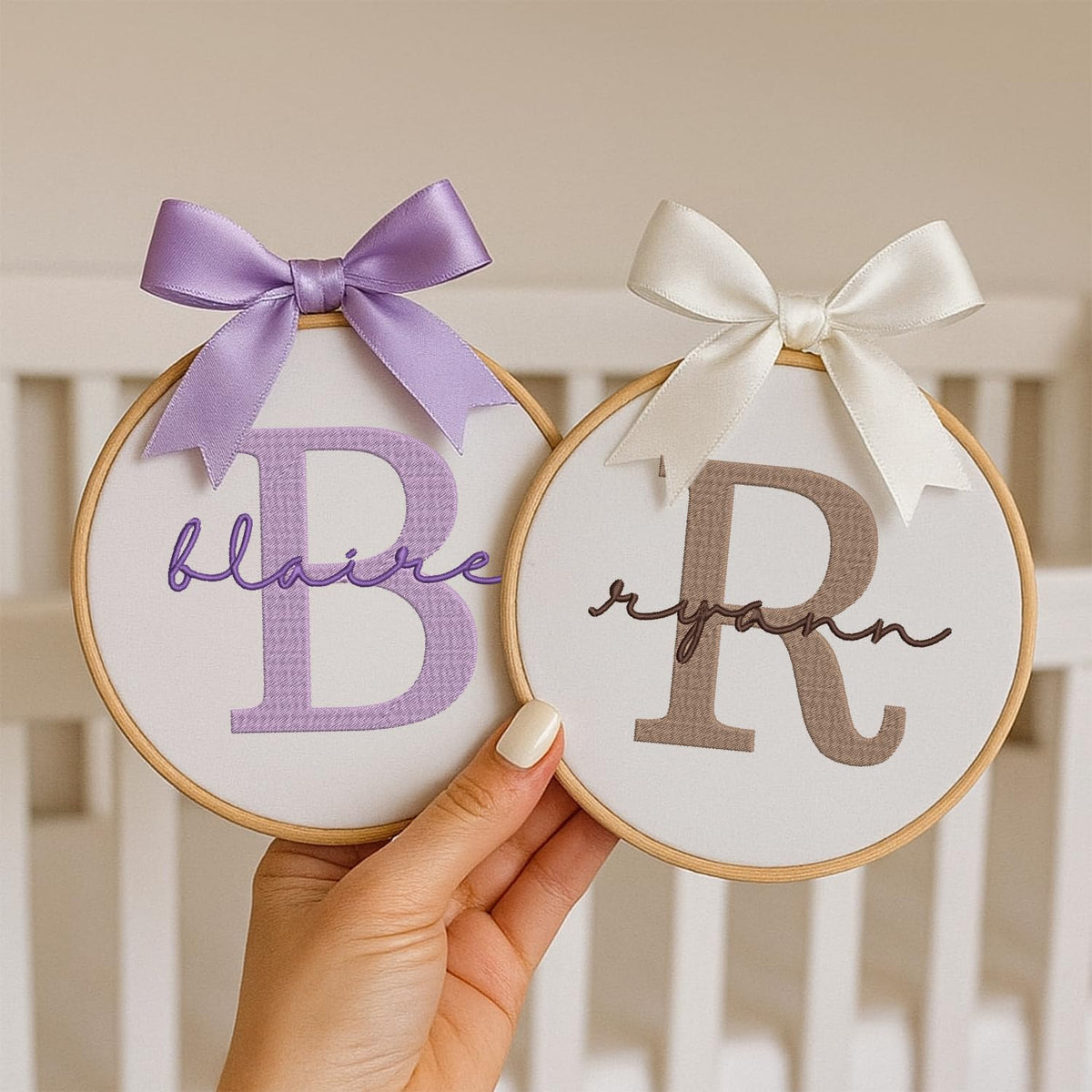 Personalized Embroidered Baby Name Hoop — 9 — image 3