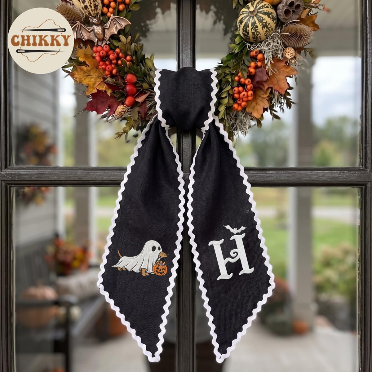 Halloween Personalized Wreath Sash — image 3