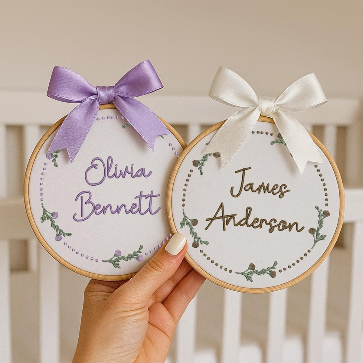 Personalized Embroidered Baby Name Hoop — 6 — image 3