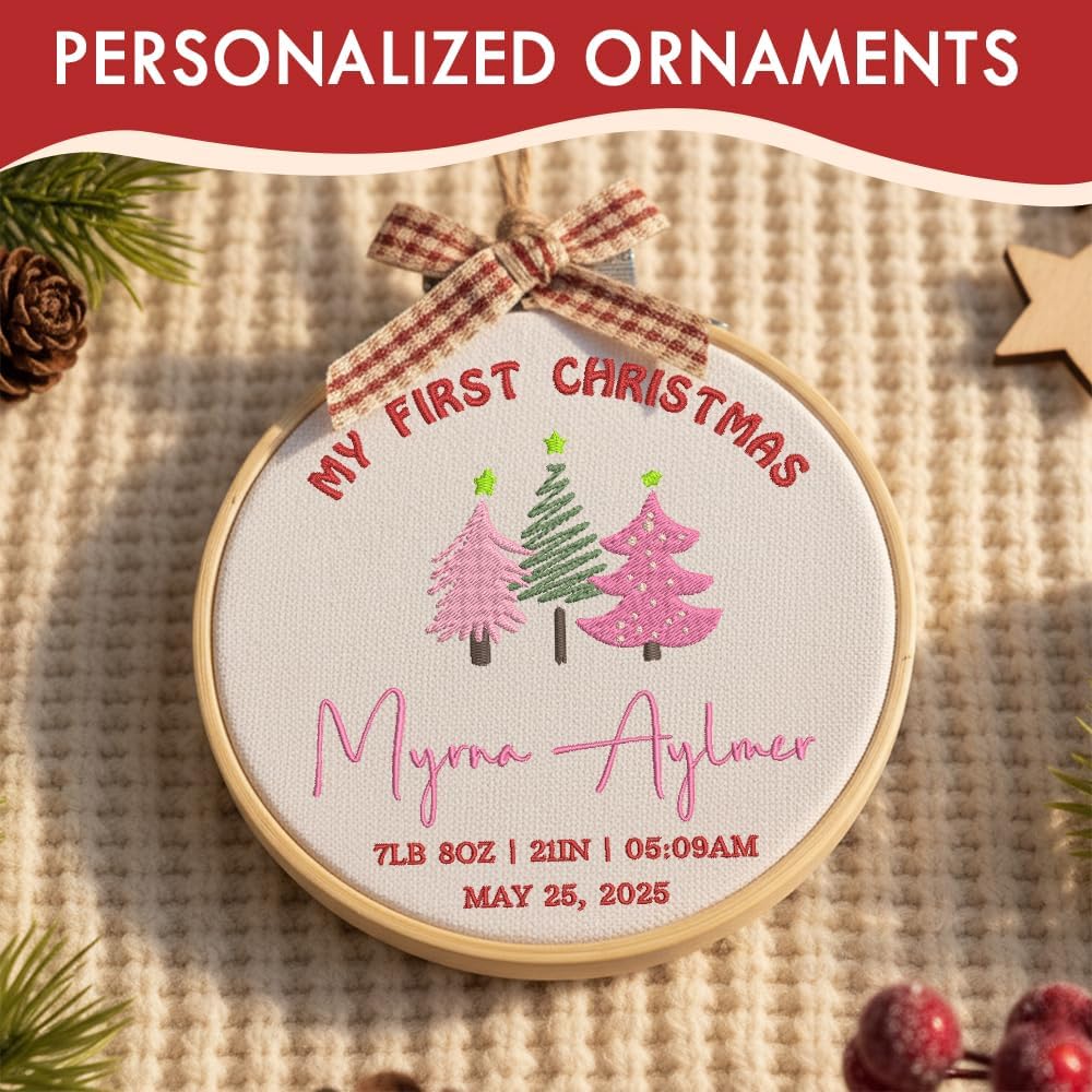 Personalized Baby's First Christmas Ornament — 10 — image 8
