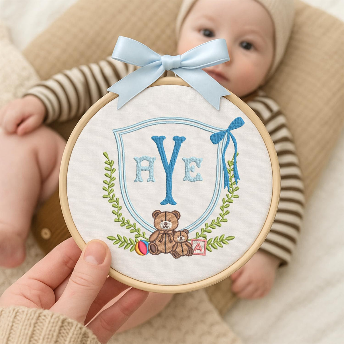 Personalized Embroidered Baby Name Hoop — 8 — image 5